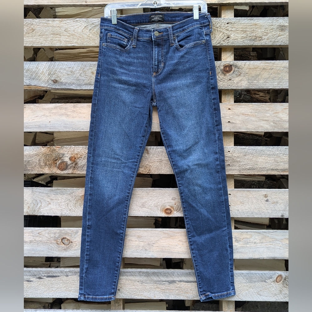 Banana Republic Skinny Fit Jeans Dark Wash Mid-Rise 28/6